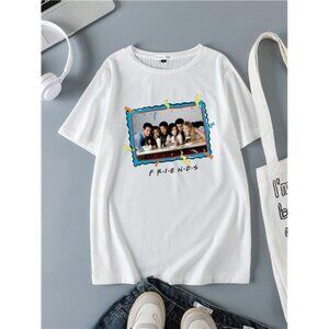Women Casual Loose Fit Round Neck Short Sleeve T-Shirt, Suitable